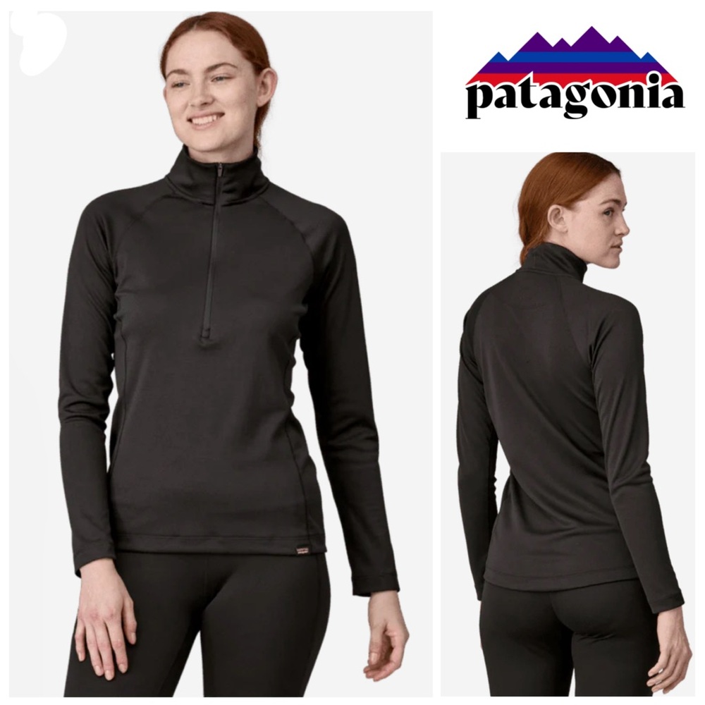 Patagonia Capilene Midweight Zip-Neck Pullover in Black